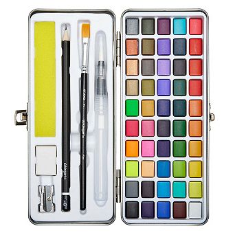 KINGART Watercolor Paint Set - 69 pc
