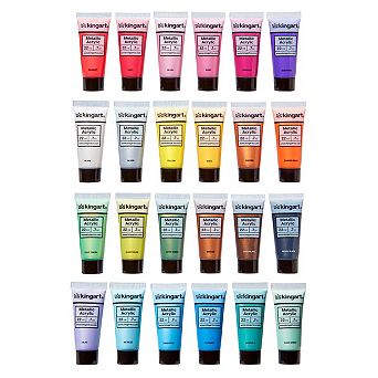 KINGART PRO Metallic Acrylic Paint Set - 24 x 22ml Tubes