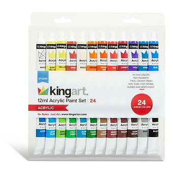 KINGART Acrylic Paint Set 24 Colors 12ml