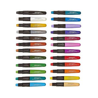 KINGART Mixed Media Gel Stick Crayons - 24 Colors