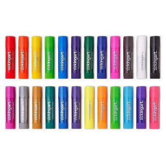 KINGART Tempera Paint Sticks, 24 Colors