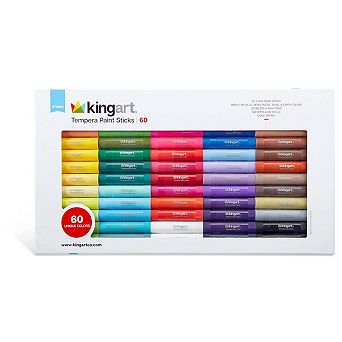 KINGART Tempera Paint Sticks 60 Colors