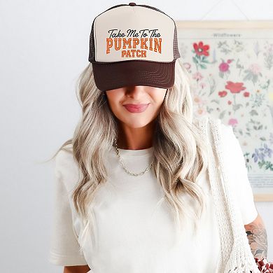 Embroidered Take Me To The Pumpkin Patch - Women's Graphic Foam Trucker Hat