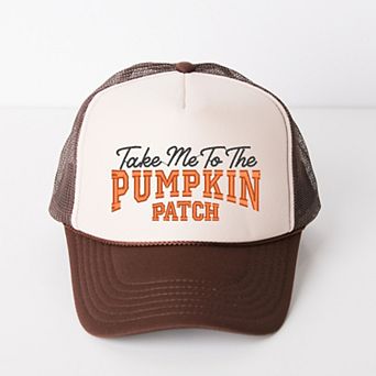 Embroidered Take Me To The Pumpkin Patch - Women's Graphic Foam Trucker Hat