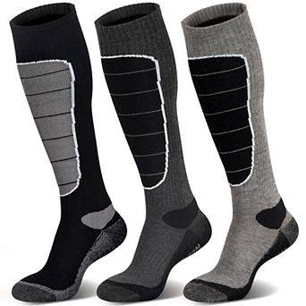 3 Pairs Merino Wool Thermal Ski Snowboard Socks For Cold Winter Outdoor Sports