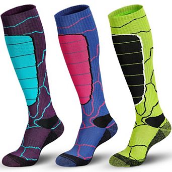 3 Pairs Merino Wool Thermal Ski Snowboard Socks For Cold Winter Outdoor Sports