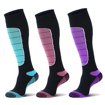 3 Pairs Merino Wool Thermal Ski Snowboard Socks For Cold Winter Outdoor Sports