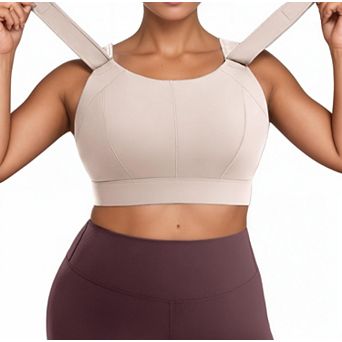 Adjustable High Impact Plus Size Sports Bra For Large Bust Running Gym Fitness