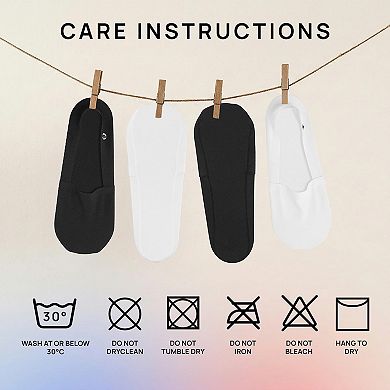 4-Pack No Show Invisible Non Slip Moisture Wicking Socks