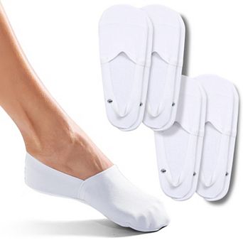 4-Pack No Show Invisible Non Slip Moisture Wicking Socks