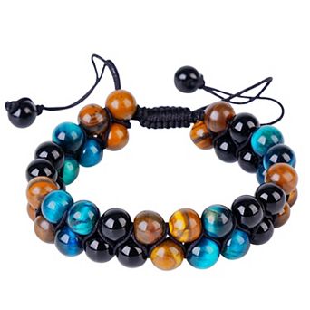Triple Protection Tiger Eye Hematite Crystal Bracelet