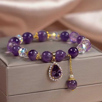 Tourmaline Lily Bracelet Women Good Luck Gift