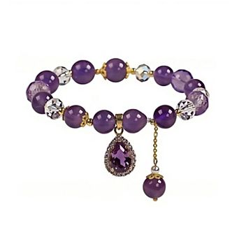 Tourmaline Lily Bracelet Women Good Luck Gift