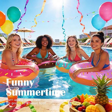 Inflatable Donut Pool Float Tube Summer Beach Party