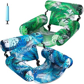 Inflatable Pool Float Chair 2 pc Set Leisure Float