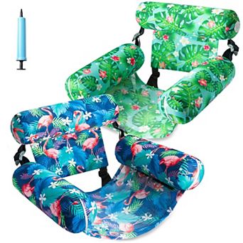 Inflatable Pool Float Chair 2 pc Set Leisure Float