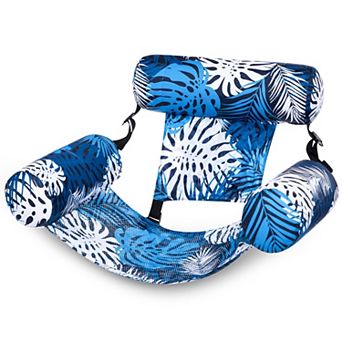 Leaf-patterned pool float lounger