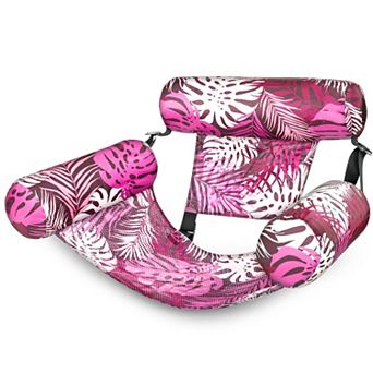 Leaf-patterned pool float lounger