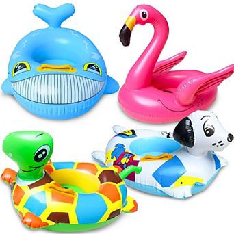 Inflatable Pool Floats Kids Ride On Flamingo Turtle Whale Dalmatian