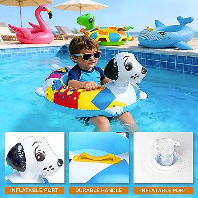 Inflatable Pool Floats Kids Ride On Flamingo Turtle Whale Dalmatian