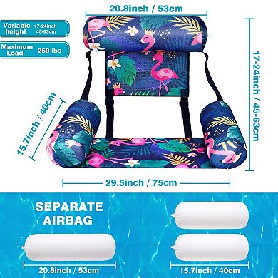 Inflatable Pool Float Lounge Chair Hammock Mesh Water