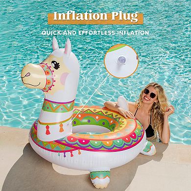 Inflatable Llama Pool Float Beach Summer Raft Lounger