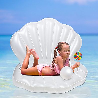 Inflatable Seashell Pool Float Giant Clam Ball Mermaid Party