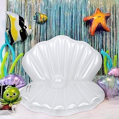 Inflatable Seashell Pool Float Giant Clam Ball Mermaid Party
