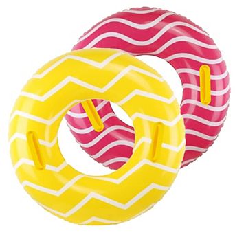 Inflatable Pool Tubes With Handles Swim Ring Floaties