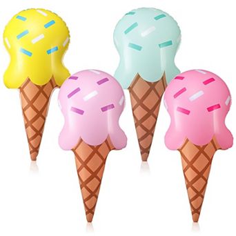 Ice Cream Cone Pool Floats Inflatable Swimming Party Decoration