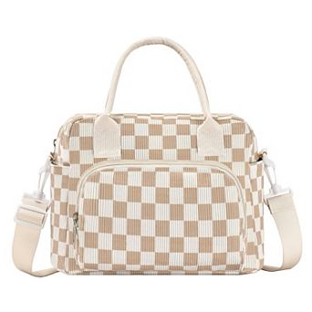 Lunch Bag Women Insulated Cooler Tote Work Picnic Plaid