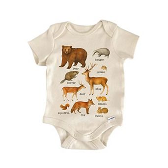Woodland Animal Critters Newborn Baby Onesie®