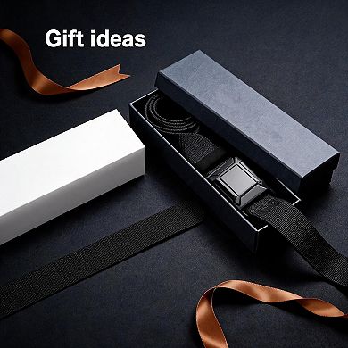 Mens Elastic Tactical Belt Nylon Webbing Flip Quick Release Buckle for Hiking Military Work
