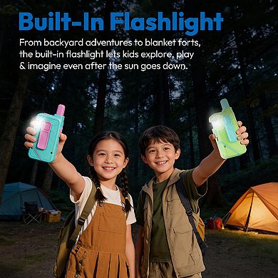Contixo TK1 Kids Video Walkie Talkies 4-Pack (2 Blue, 2 Green), Camera, 2.0" Screen, Rechargeable