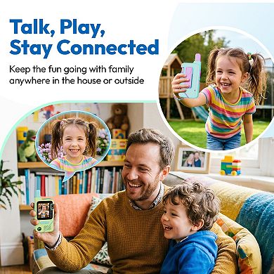 Contixo TK1 Kids Video Walkie Talkies 4-Pack (2 Blue, 2 Green), Camera, 2.0" Screen, Rechargeable