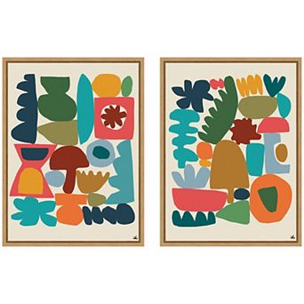 Garden Songs PT 1 & 2 Framed Canvas Wall Art Set by Kelly Knaga