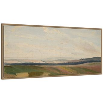 Lowland Landscape Sketch Chrystian Breslauer by Nostalgia Prints Framed Canvas Wall Art Print