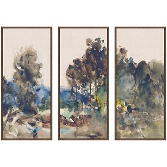 Landscape Sketch Framed Canvas Wall Art Set by J Frank Currier