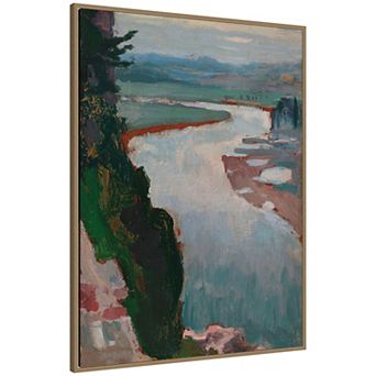 Vistula River Tyniec Jan Stanislawski by Nostalgia Prints Framed Canvas Wall Art Print