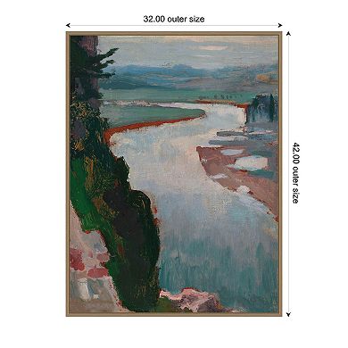 Vistula River Tyniec Jan Stanislawski by Nostalgia Prints Framed Canvas Wall Art Print