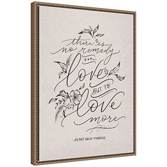 There Is No Remedy For Love by Valerie McKeehan of Lily and Val Framed Canvas Wall Art Print