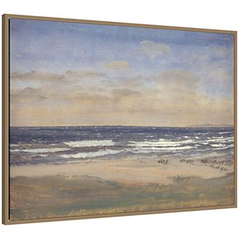 The Beach at Rageleje by P C Skovgaard Framed Canvas Wall Art Print