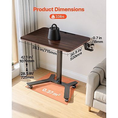 VEVOR Standing Desk, Adjustable Height Mobile Stand Up Desk
