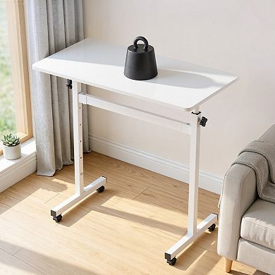 VEVOR Standing Desk, Adjustable Height Mobile Stand Up Desk with Lockable Casters
