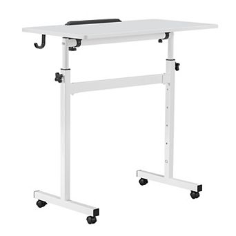 VEVOR Standing Desk, Adjustable Height Mobile Stand Up Desk 360° Tilting Desktop