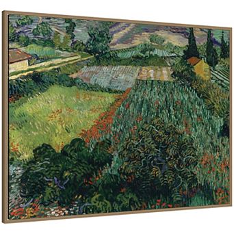 Field of Poppies Van Gogh Framed Canvas Wall Art Print