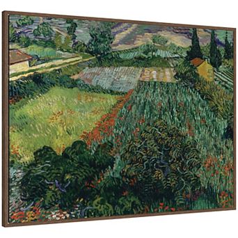 Field of Poppies Van Gogh Framed Canvas Wall Art Print