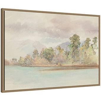 Boat Harbour Te Anau by Nostalgia Prints Framed Canvas Wall Art Print