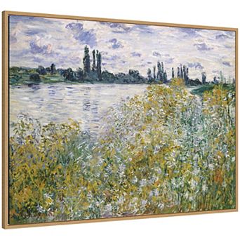 Ile aux Fleurs Claude Monet Framed Canvas Wall Art Print