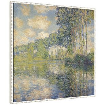 Poplars on the Pete Monet Framed Canvas Wall Art Print